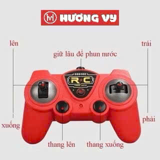 Xe cứu hỏa điều khiển phun nước 8 chức năng - pin sạc - Ảnh 4