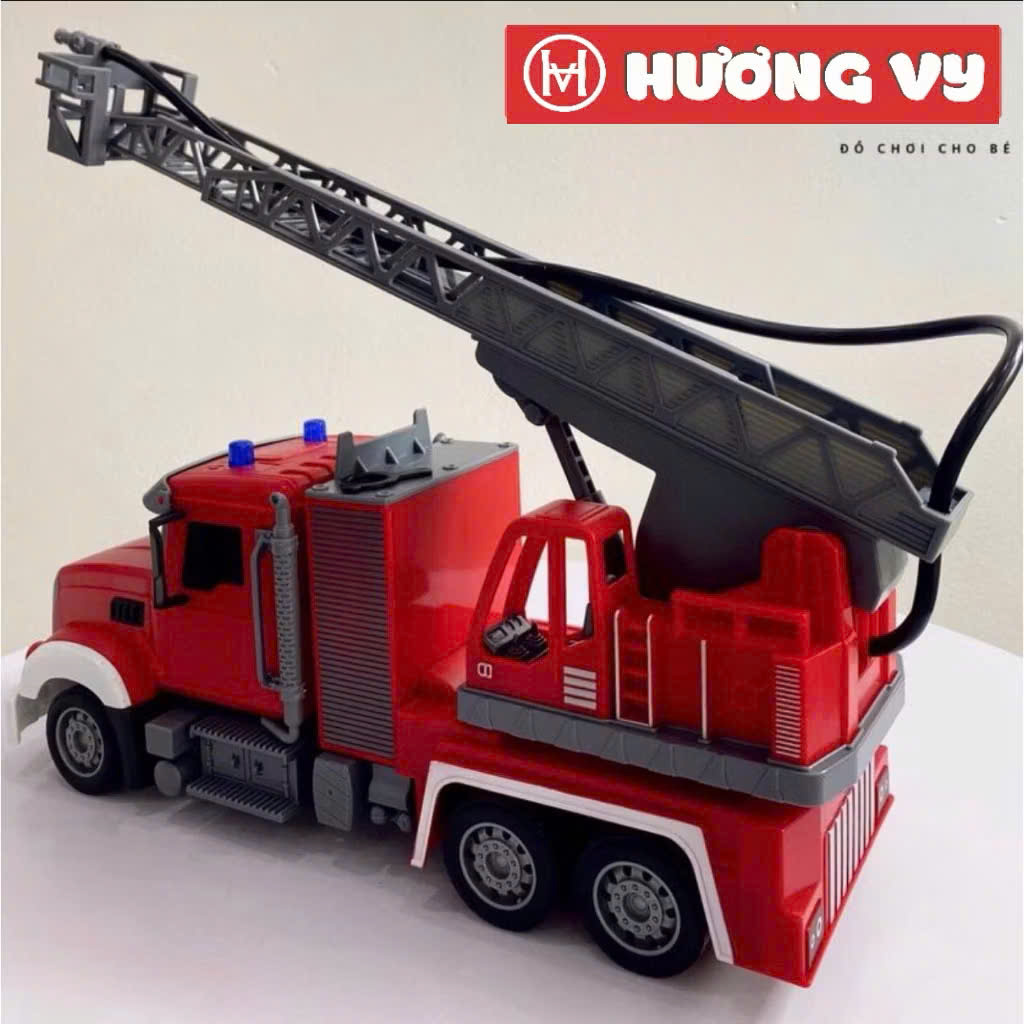 Xe cứu hỏa điều khiển phun nước 8 chức năng - pin sạc - Ảnh 5