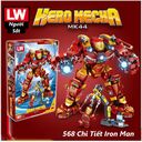 Lego Ironman Lắp Ráp Xếp Hình Mô Hình Robot Hulkbuster Iron Man Người Sắt MK44 568 chi tiết - Ảnh 9