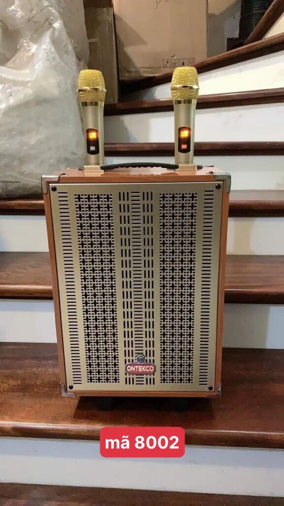 Loa karaoke chính hãng ontekco bảo hành 12 tháng vỏ gỗ mặt kim loại - Ảnh 2