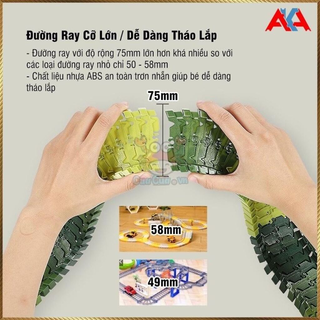 Bộ lắp ráp đường đua ô tô khủng long 240 chi tiết - Ảnh 3