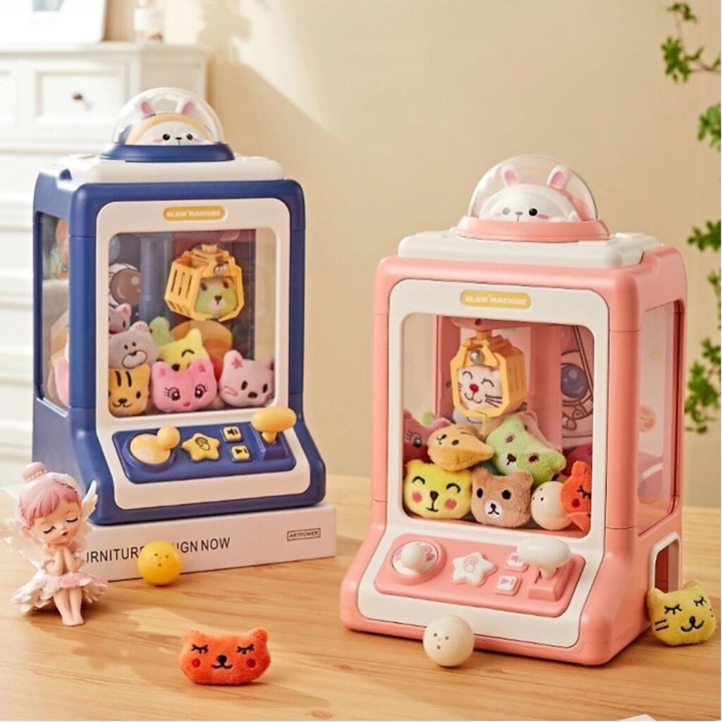 Máy gắp thú bông mini phiên bản mới thiết kế đẹp có đèn