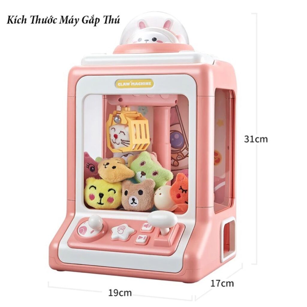 Máy gắp thú bông mini phiên bản mới thiết kế đẹp có đèn - Ảnh 5
