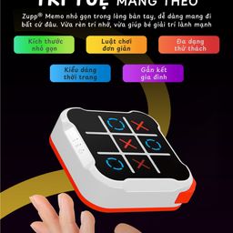 Cờ caro X O điện tử Tic Tac Toe Zupp Memo Gen 1 trò chơi trí tuệ rèn luyện trí…