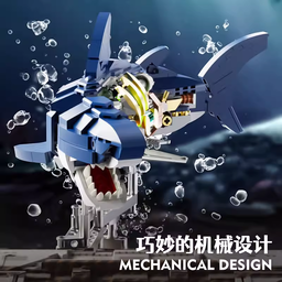 Đồ Chơi Lắp Ráp Cá Mập Cơ Khí MJI 13054 – Mô Hình Mechanical Shark STEM 687 Ch…