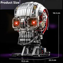 Đồ Chơi Lắp Ráp Đầu Lâu Cơ Khí MJI 13089, Mô Hình Mechanical Skull 1099 Chi Tiết