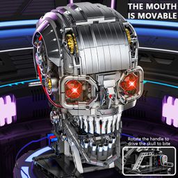 Đồ Chơi Lắp Ráp Đầu Lâu Cơ Khí MJI 13089, Mô Hình Mechanical Skull 1099 Chi Tiết