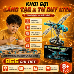 Đồ Chơi Lắp Ráp Chuồn Chuồn Cơ Khí MJI 13086 Có Đèn – Mô Hình Mechanical Drago…