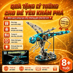 Đồ Chơi Lắp Ráp Chuồn Chuồn Cơ Khí MJI 13086 Có Đèn – Mô Hình Mechanical Drago…