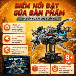 Đồ Chơi Lắp Ráp Rùa Biển Cơ Khí MJI 13097 – Mô Hình Mechanical Sea Turtle STEM…
