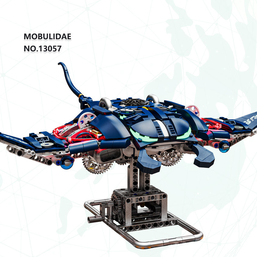 Đồ Chơi Lắp Ráp Cá Đuối Cơ Khí MJI 13057 Có Đèn – Mô Hình Semi Mechanical Mobu…