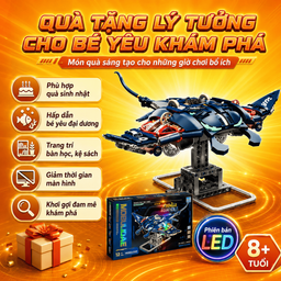 Đồ Chơi Lắp Ráp Cá Đuối Cơ Khí MJI 13057 Có Đèn – Mô Hình Semi Mechanical Mobu…