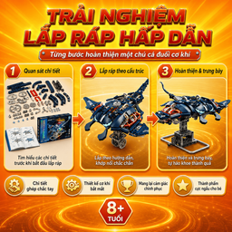 Đồ Chơi Lắp Ráp Cá Đuối Cơ Khí MJI 13057 Có Đèn – Mô Hình Semi Mechanical Mobu…