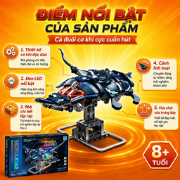 Đồ Chơi Lắp Ráp Cá Đuối Cơ Khí MJI 13057 Có Đèn – Mô Hình Semi Mechanical Mobu…
