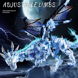 Đồ Chơi Lắp Ráp Rồng Băng Cơ Khí MJI 13093 Có Đèn – Mô Hình Frost Giant Dragon…