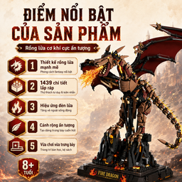 Đồ Chơi Lắp Ráp Rồng Lửa Cơ Khí MJI 13102 Có Đèn – Mô Hình Mechanical Fire Dra…