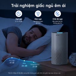 Máy lọc không khí Thương hiệu Pháp Afloia Kilo Màng lọc Hepa H13 Tích hợp đèn…