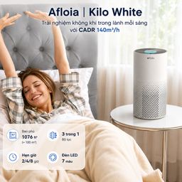 Máy lọc không khí Thương hiệu Pháp Afloia Kilo Màng lọc Hepa H13 Tích hợp đèn…