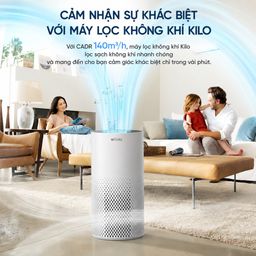 Máy lọc không khí Thương hiệu Pháp Afloia Kilo Màng lọc Hepa H13 Tích hợp đèn…