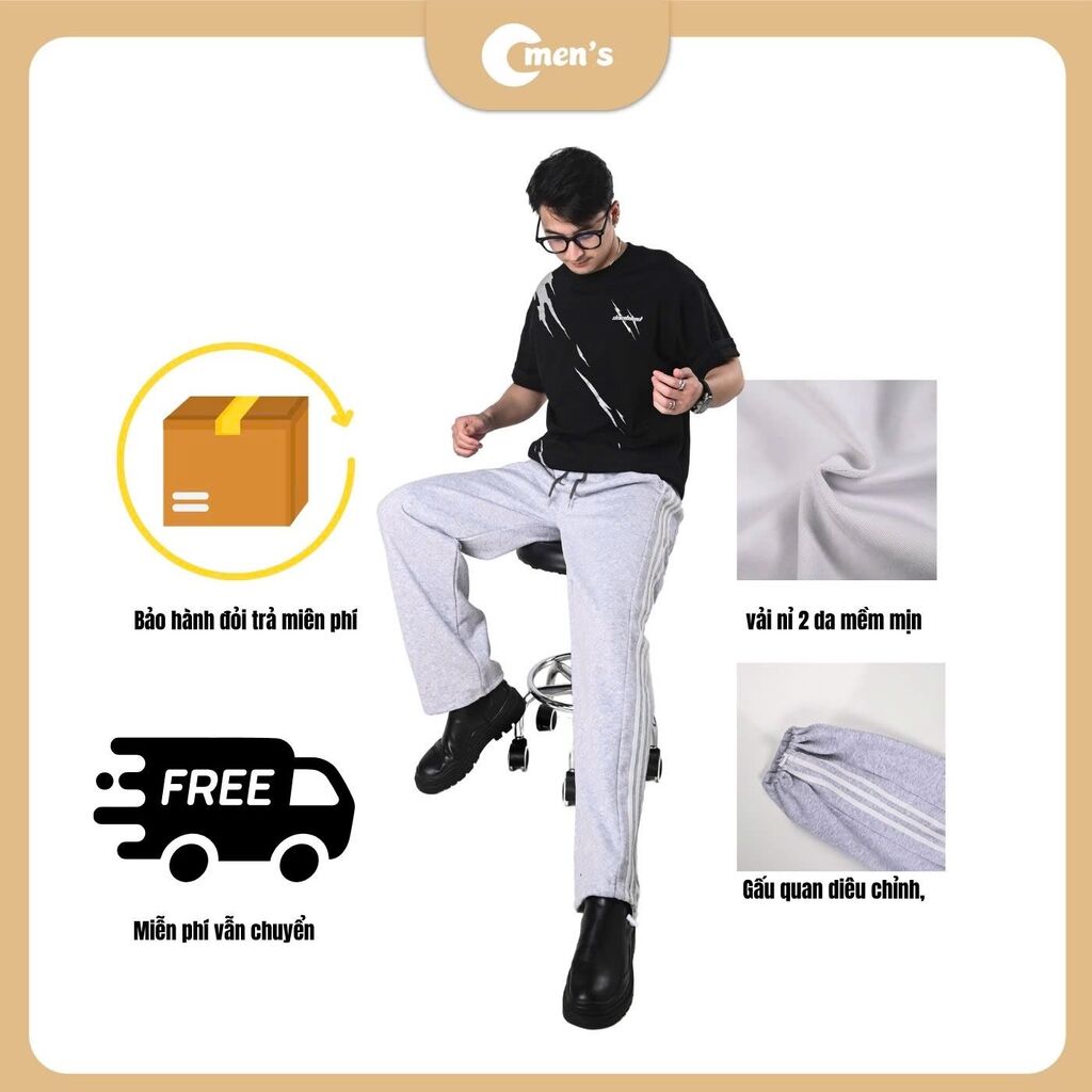 Quần nỉ 2 da chạy dây - Ảnh 5