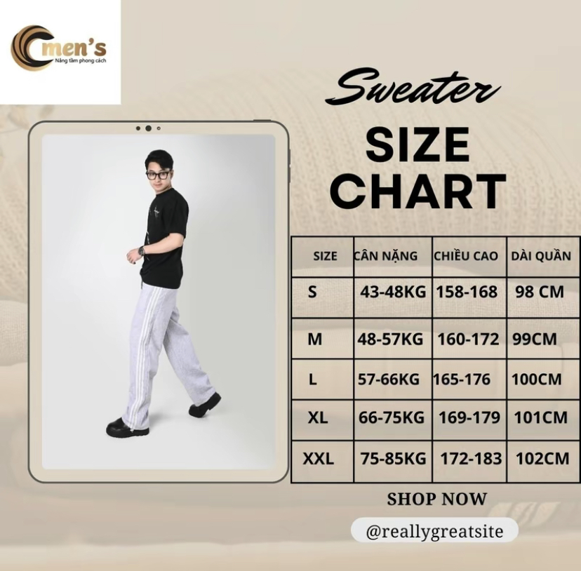 Quần nỉ 2 da chạy dây