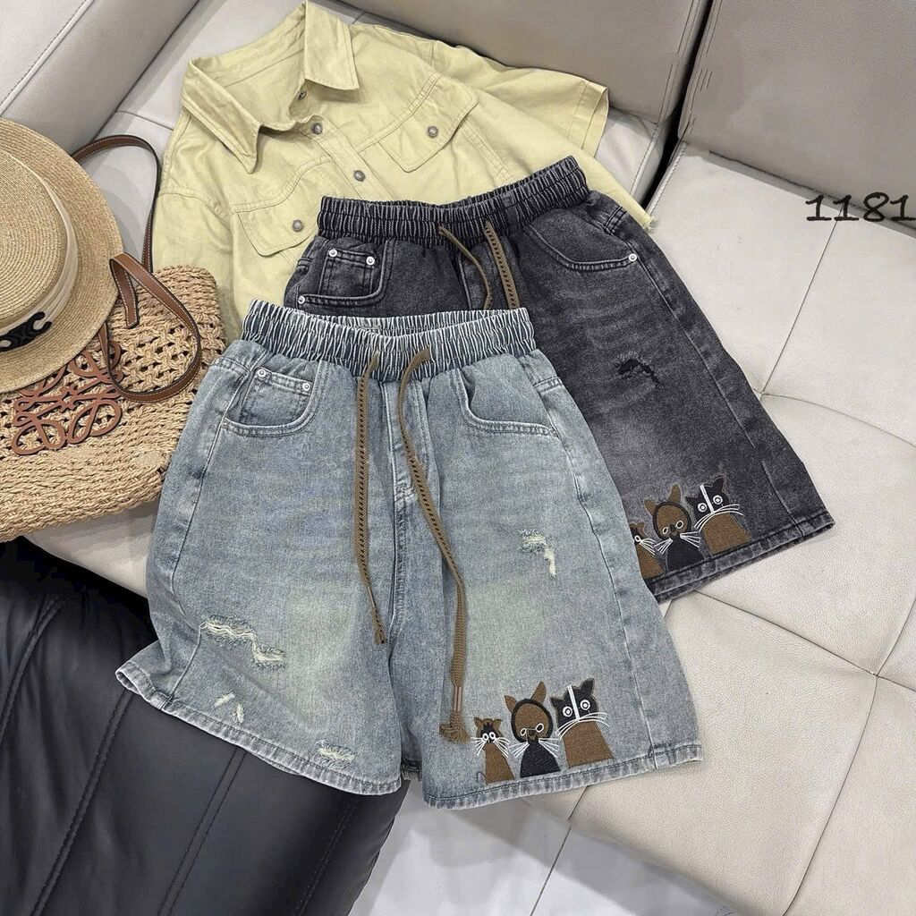 Quần bò jean thêu - Ảnh 3