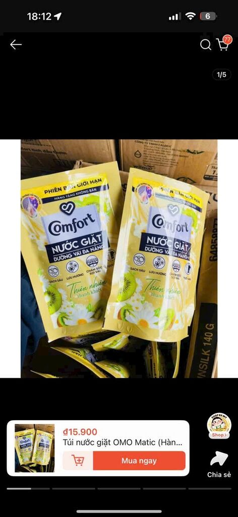 40 gói giặt comfort - Ảnh 2