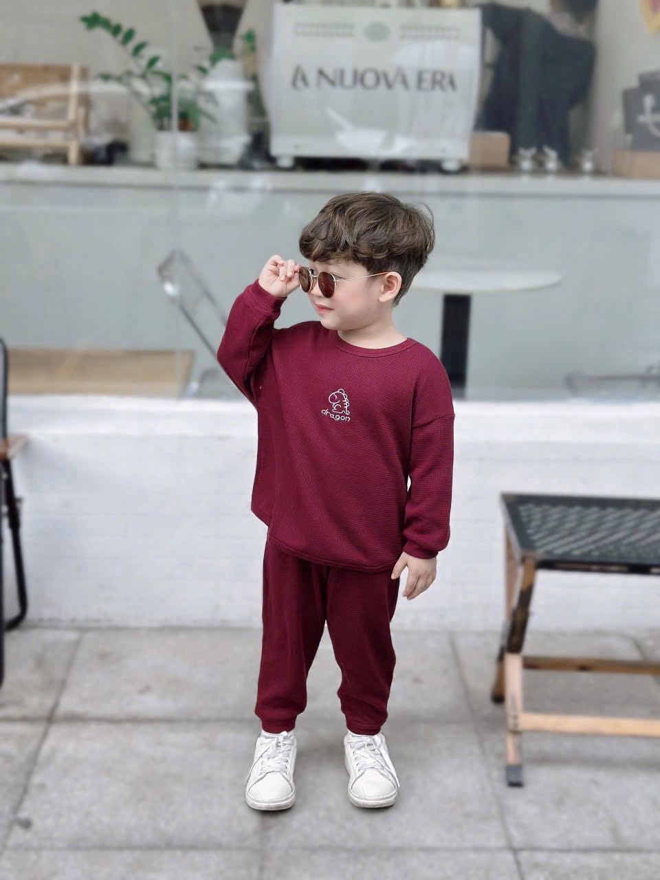 Bộ quần áo tổ ong cho bé trai - Ảnh 3