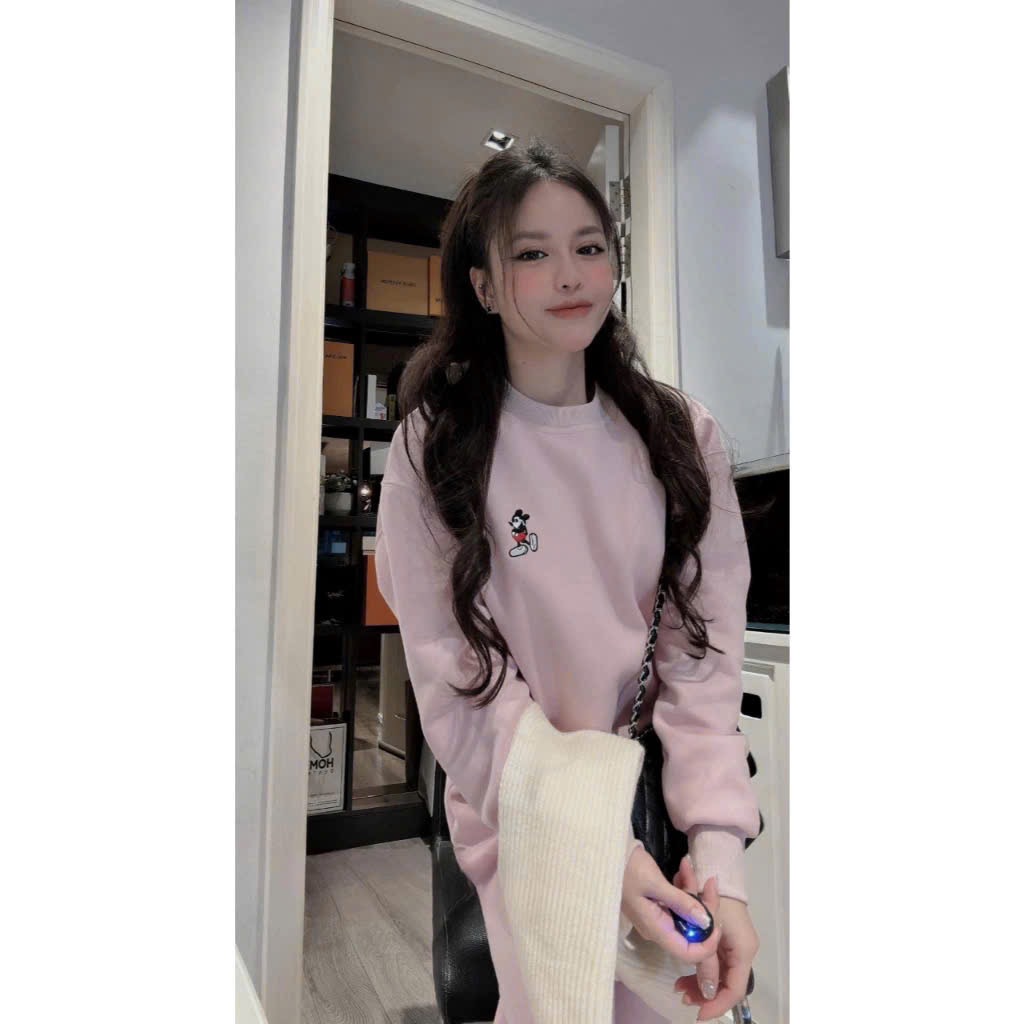 Bộ nỉ bông thêu mịcky - Ảnh 5