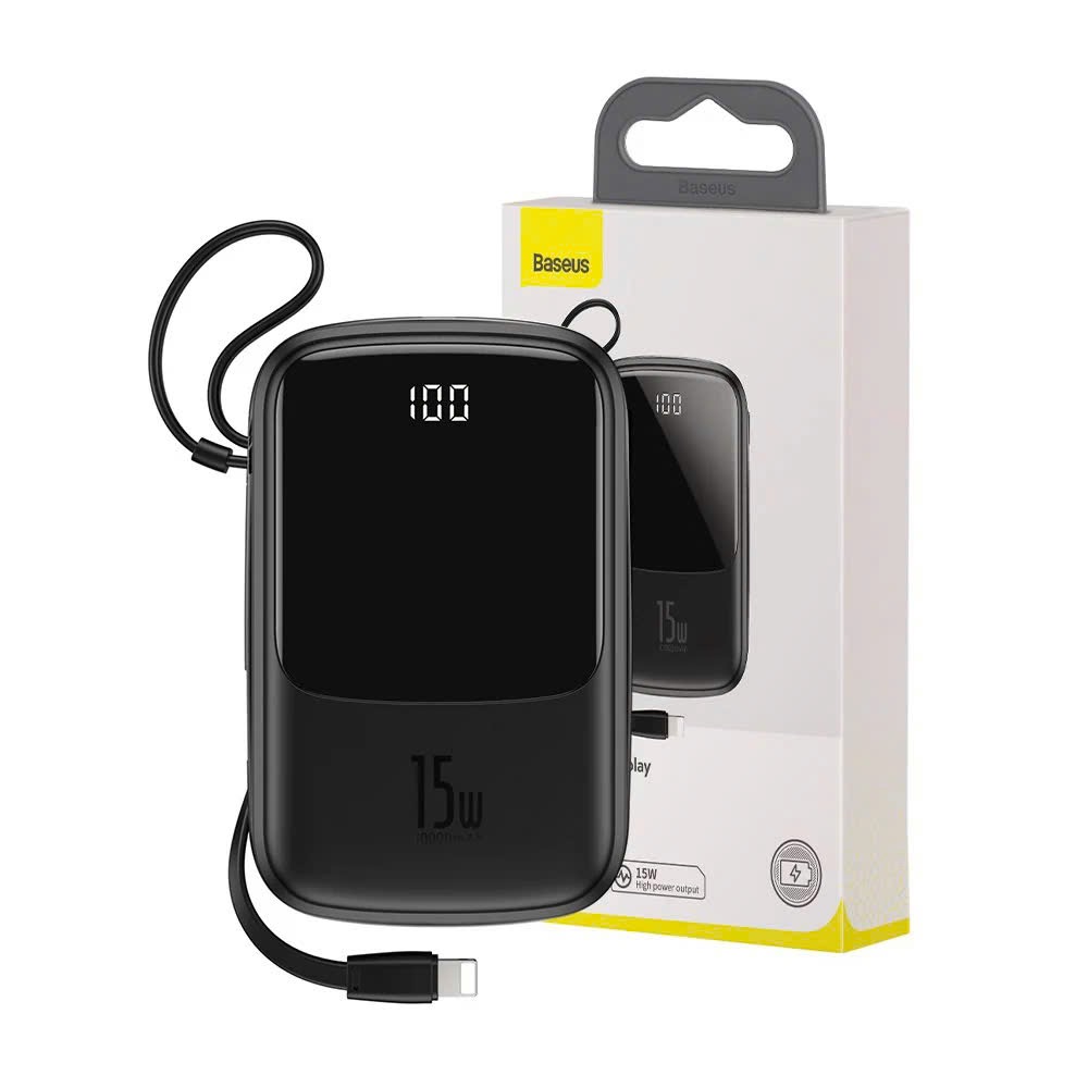 Pin dp Baseus 10.000mAh liền dây lightning
