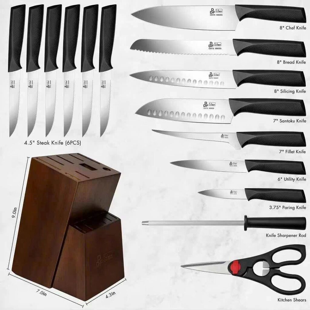 Bộ d.ao nhà bếp 16 món DDF iohEF chính hãng (hàng bán trên A.mazon) - Ảnh 4