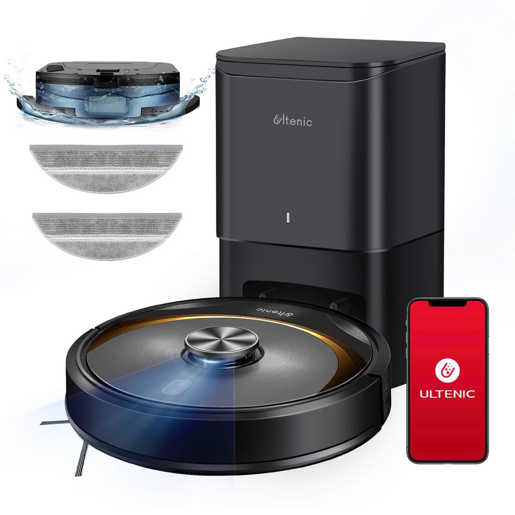 Robot Hút Bụi & Lau Nhà Ultenic T10 Elite – LiDAR 360°, Hút 2600Pa, Tự Đổ Rác 45 Ngày, Pin 160 Phút
