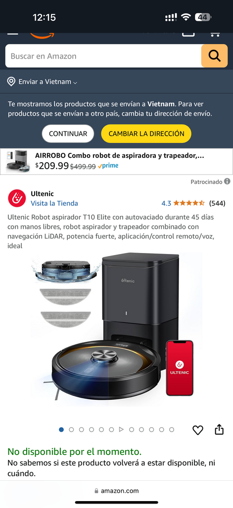 Robot Hút Bụi & Lau Nhà Ultenic T10 Elite – LiDAR 360°, Hút 2600Pa, Tự Đổ Rác 45 Ngày, Pin 160 Phút - Ảnh 5