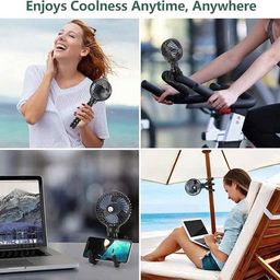 Quạt tích điện Octopus Fan kèm chân kẹp đa năng - Quạt tích điện đa năng chân…