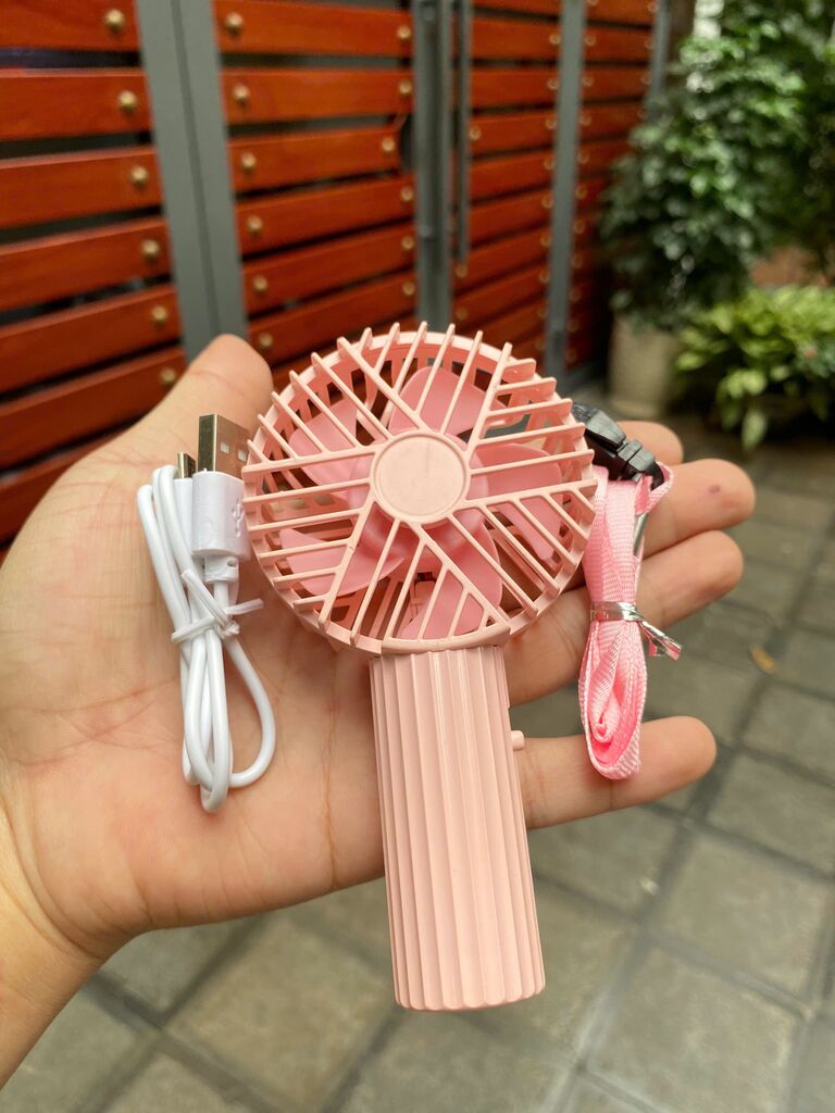 Quạt tích điện cầm tay Sibyl (VÀNG - HỒNG - XANH) random màu - Ảnh 7