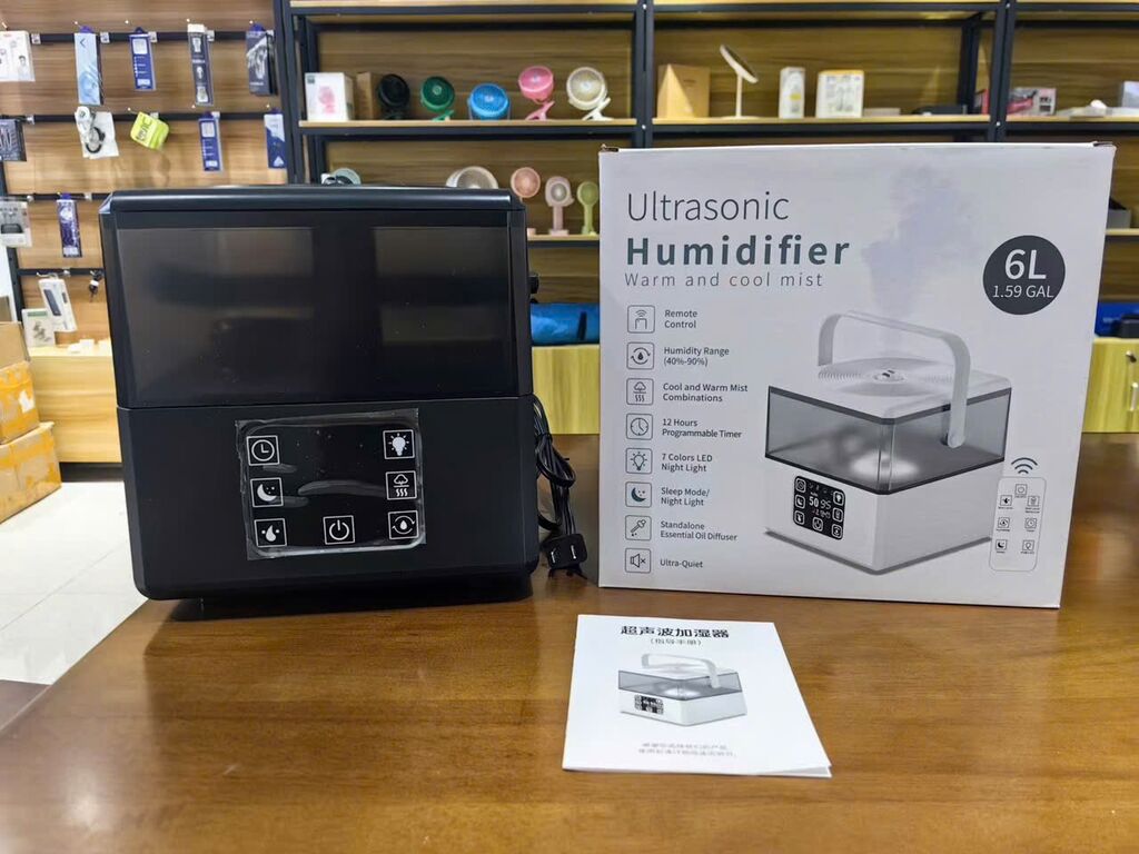 Máy tạo độ ẩm siêu âm Ultrasonic Humidifie - tự ngắt thông minh,kèm điều khiển - Ảnh 3