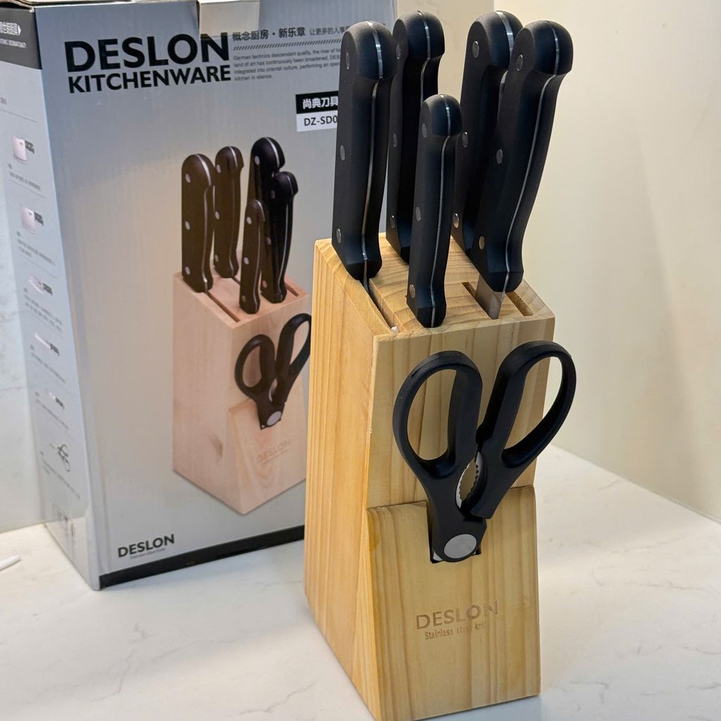 Bộ dao 7 món DESLON (thương hiệu Pháp) - Có dao chặt - Ảnh 4