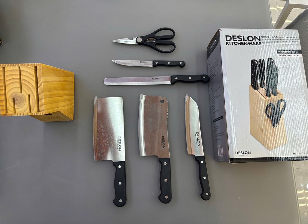 Bộ dao 7 món DESLON (thương hiệu Pháp) - Có dao chặt - Ảnh 3