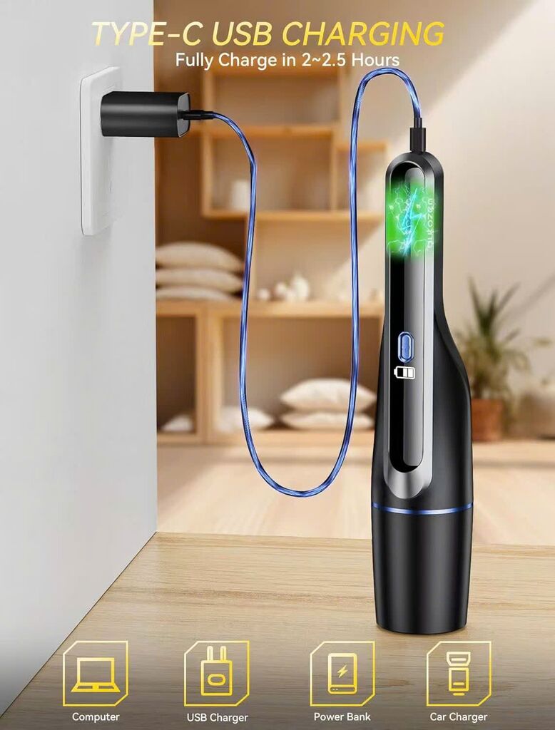 Máy Hút Bụi Cầm Tay Autozen H4 - Lực Hút 15000Pa, Trang bị đèn LED, Trọng lượng siêu nhẹ - Ảnh 3