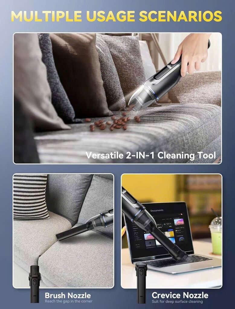 Máy Hút Bụi Cầm Tay Autozen H4 - Lực Hút 15000Pa, Trang bị đèn LED, Trọng lượng siêu nhẹ - Ảnh 6