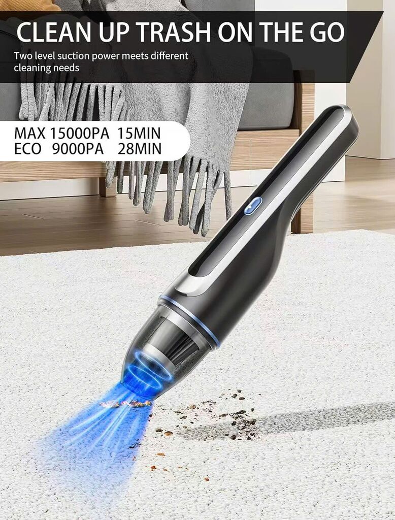 Máy Hút Bụi Cầm Tay Autozen H4 - Lực Hút 15000Pa, Trang bị đèn LED, Trọng lượng siêu nhẹ - Ảnh 2