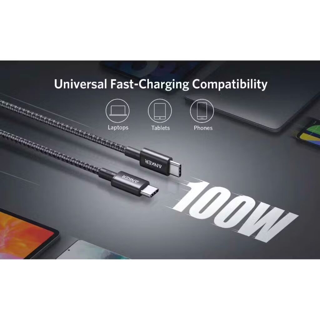 Cáp sạc nhanh 100W Anker C-C A8756 (màu đen) - Ảnh 4