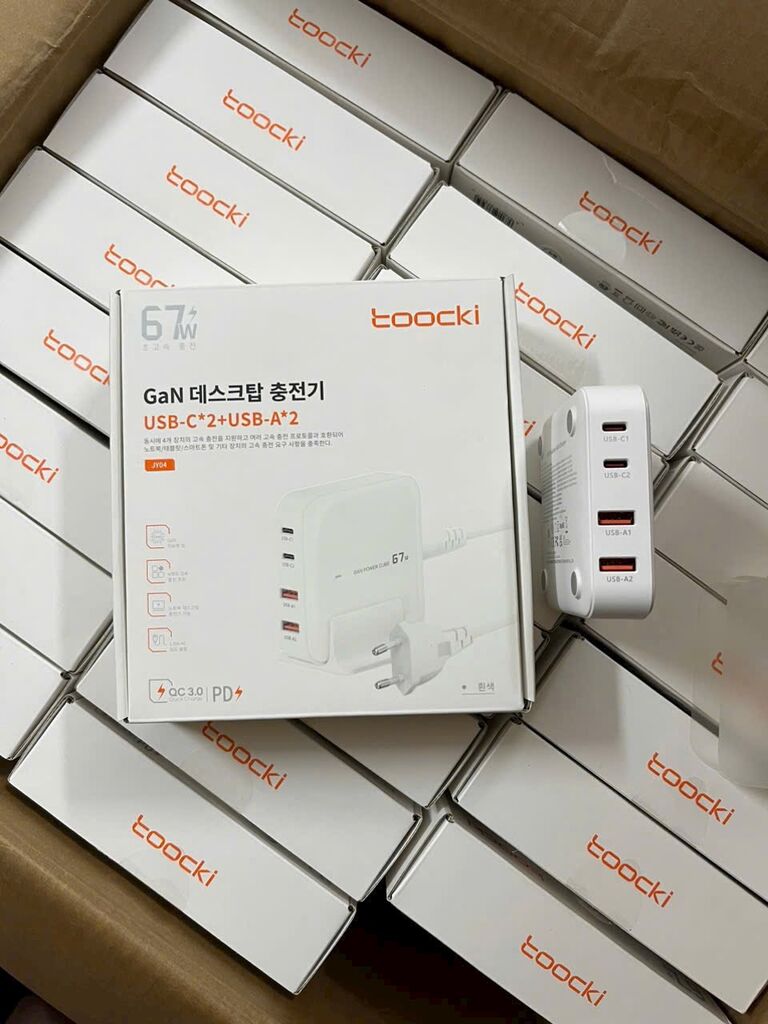 Bộ Sạc Nhanh TOOCKI 67W GaN 4 Cổng - Hàng xuất khẩu thị trường Korea - Ảnh 2