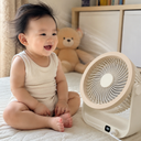 Quạt tích điện đa năng Y-001 - Để bàn, treo tường, 100 cấp độ, an toàn cho trẻ nhỏ