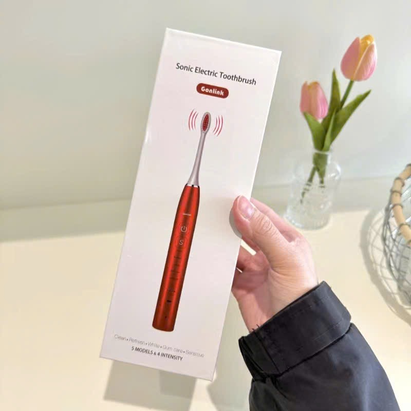 Bàn chải đánh răng điện Sonic Gonlink - Tặng hộp đựng tiện lợi kèm 4 đầu bàn chải - Ảnh 8