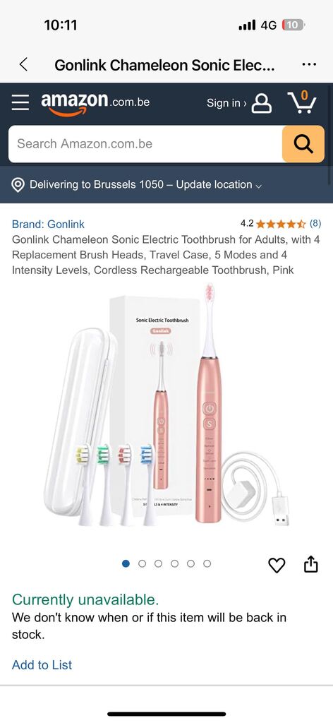 Bàn chải đánh răng điện Sonic Gonlink - Tặng hộp đựng tiện lợi kèm 4 đầu bàn chải - Ảnh 10