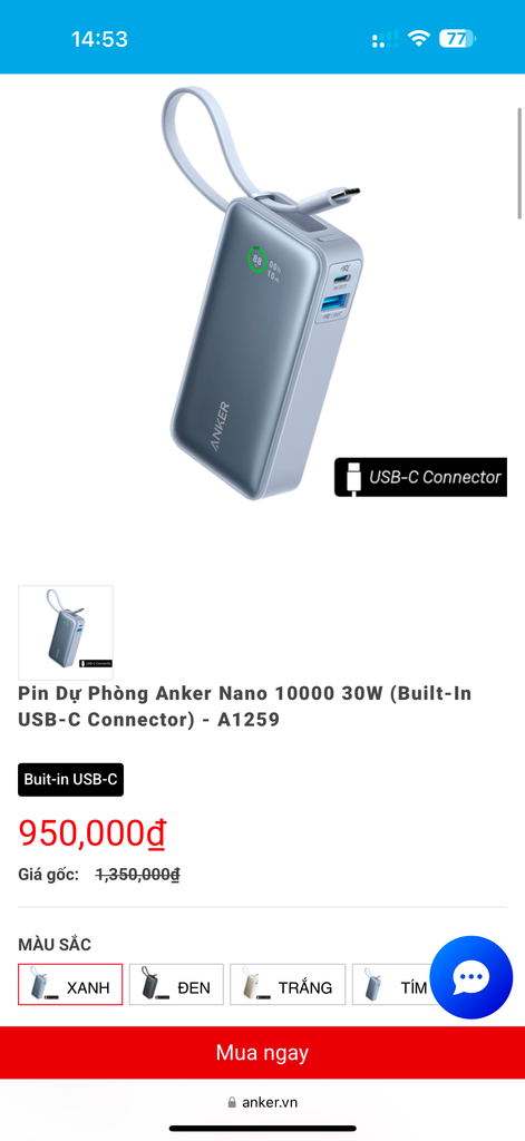 Sạc Dự Phòng Anker Nano 10000 30W - A1259 - Ảnh 2