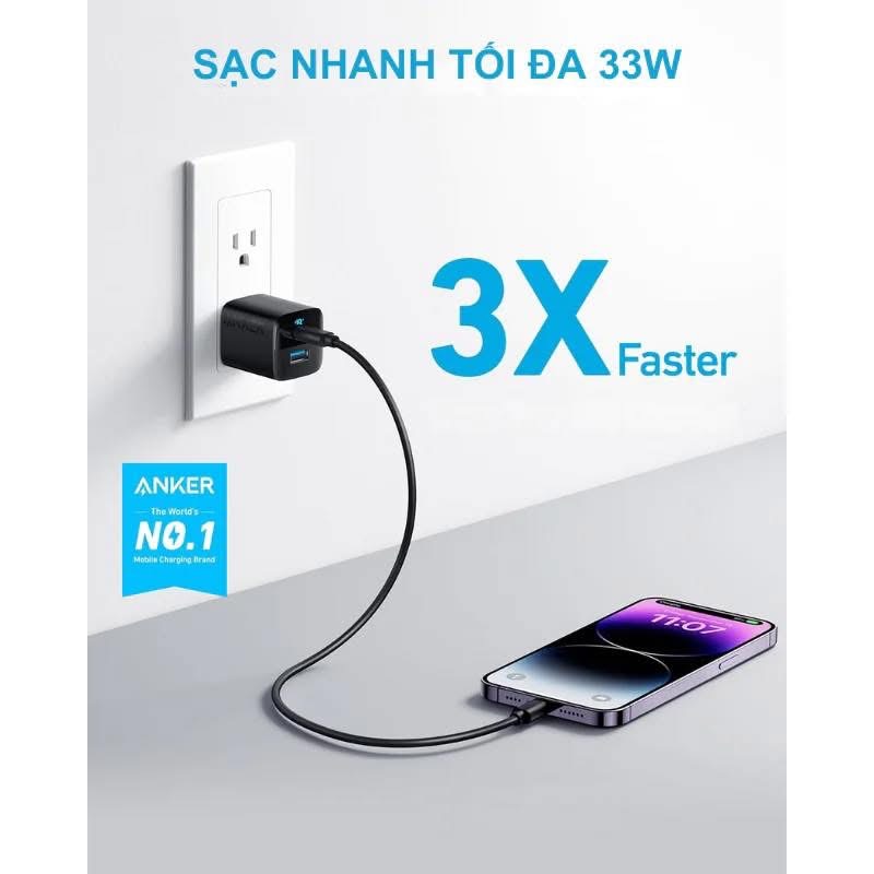 Củ sạc Anker 2 Cổng 323 33W - A2331  - Ảnh 6