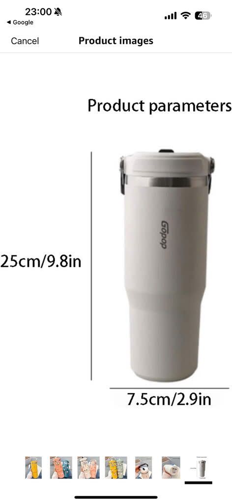Ly giữ nhiệt 900ml Gopop (hàng bán Amazon Nhật)  - Ảnh 5