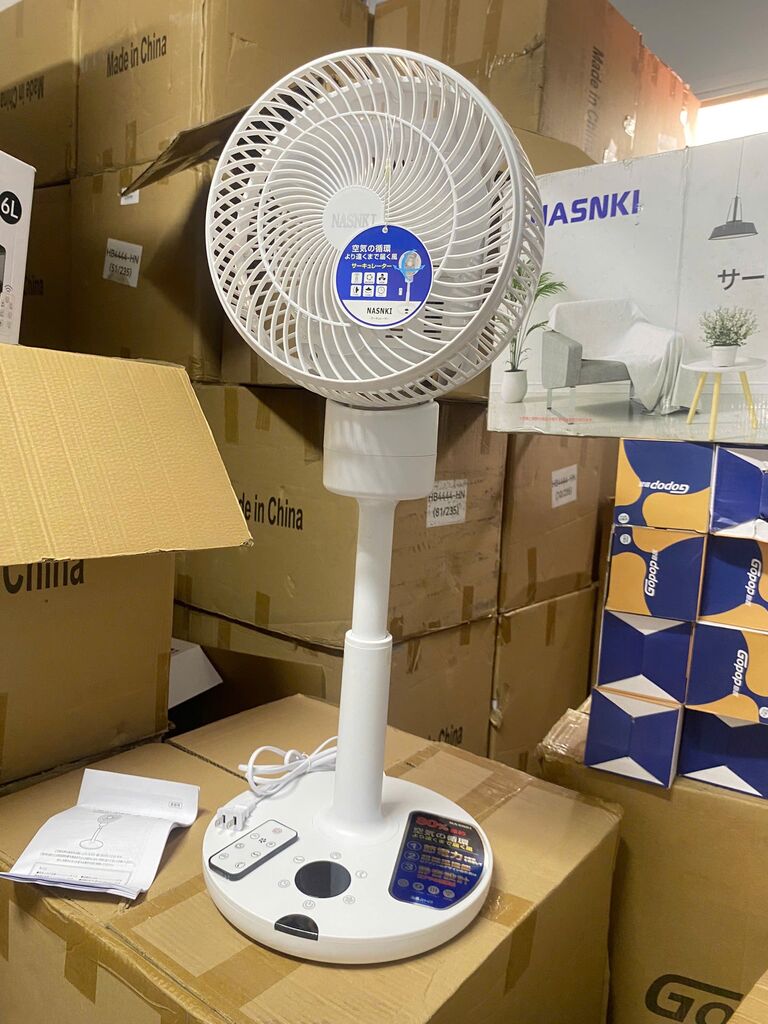 Quạt Điều Khiển Cảm Ứng & Remote NASKI JH-08 – Quay 90° Lên Xuống, 65° Trái Phải, 4 Mức Gió